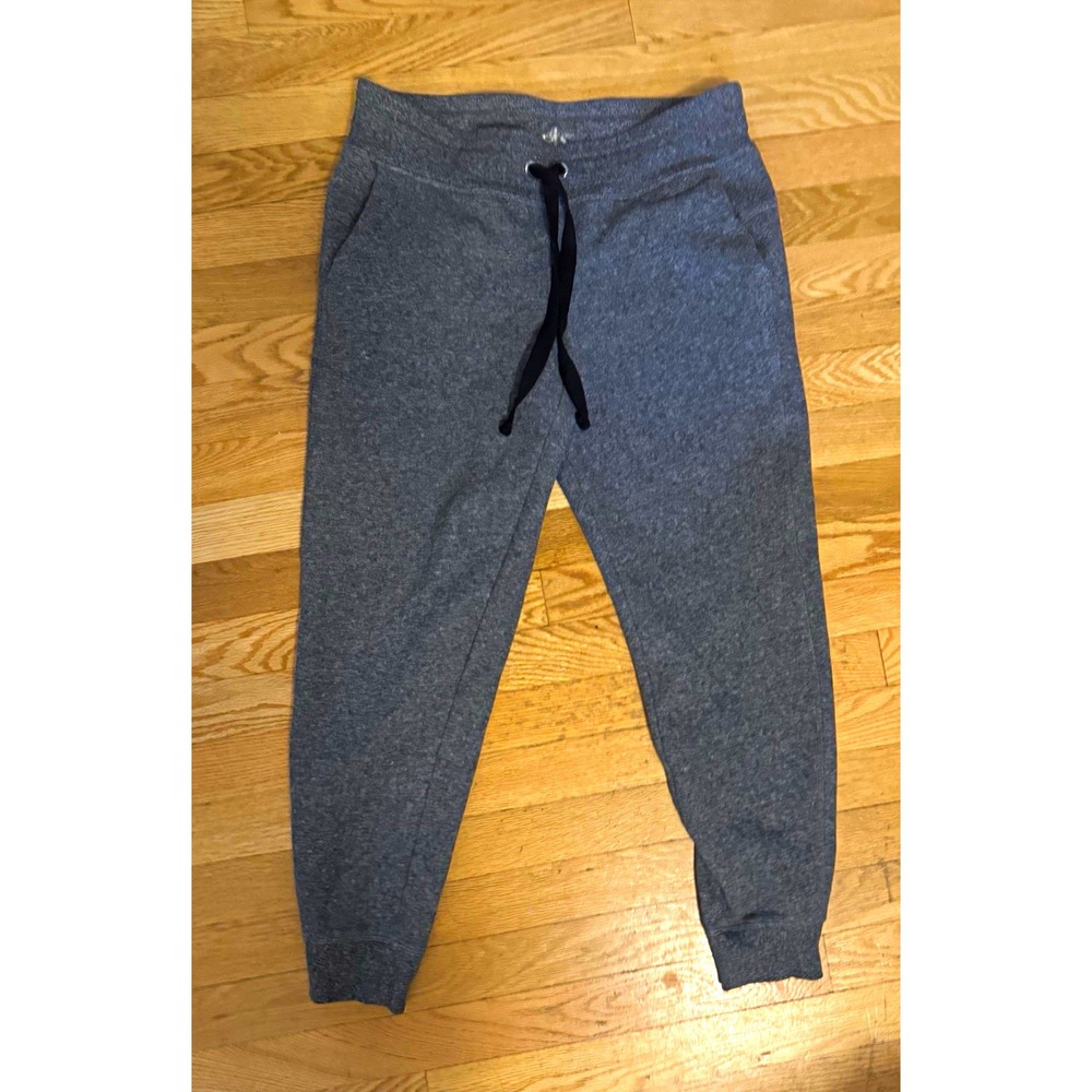 Calvin Klein Women's Gray Logo Jogger Pants M Drawstring Elastic Tapered